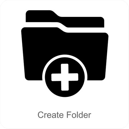 Create Folderのイラスト素材