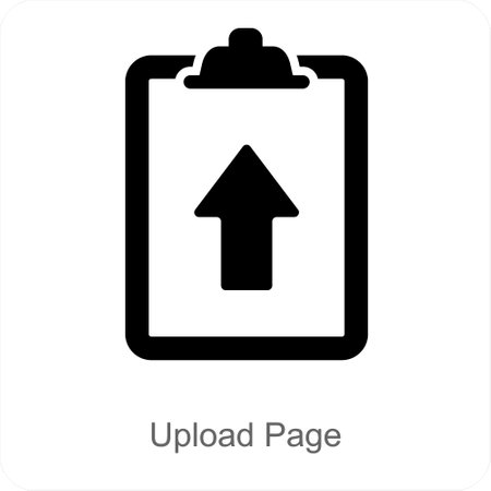 Upload Pageのイラスト素材