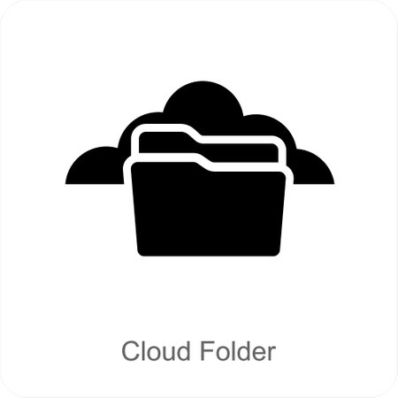 Cloud Folderのイラスト素材