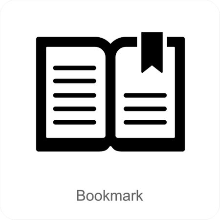 These are Black and White Icons of Bookmark or Bookmarkのイラスト素材