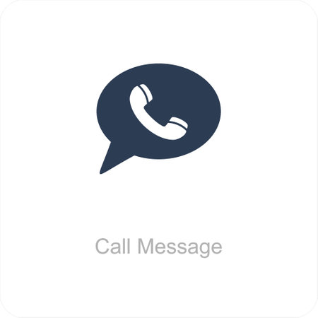 Call Message and call icon conceptのイラスト素材