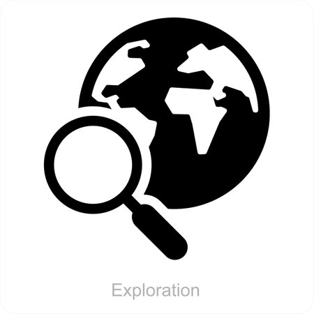 This is beautiful handcrafted pixel perfect Black and blue glyph Adventure iconのイラスト素材