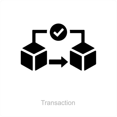 This is beautiful handcrafted pixel perfect Black and Blue Glyph Blockchain iconのイラスト素材