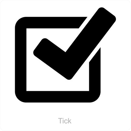 This is beautiful handcrafted pixel perfect Black and Blue Glyph Checkmark iconのイラスト素材