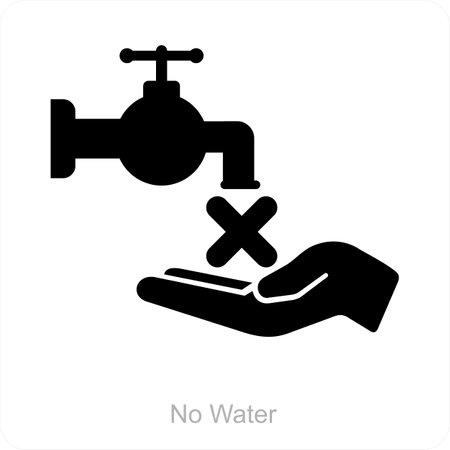 This is beautiful handcrafted pixel perfect Black and Blue Glyph Climate Change iconのイラスト素材
