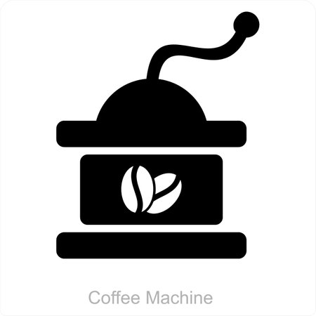 This is beautiful handcrafted pixel perfect Black and Blue Glyph Coffee iconのイラスト素材