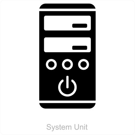 This is beautiful handcrafted pixel perfect Black and Blue Gyph Computer parts iconのイラスト素材