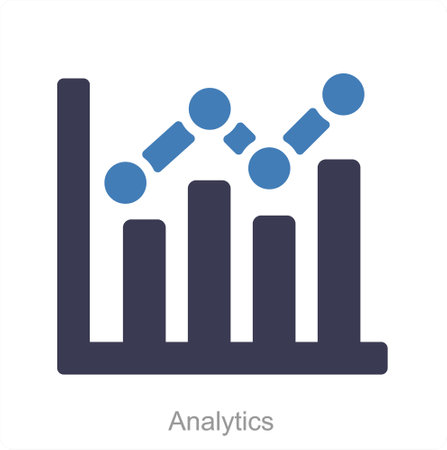 Analytics and analysis icon conceptのイラスト素材