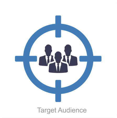 Target Audience and target icon conceptのイラスト素材