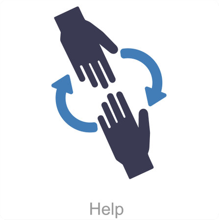 Help and solidarity icon conceptのイラスト素材