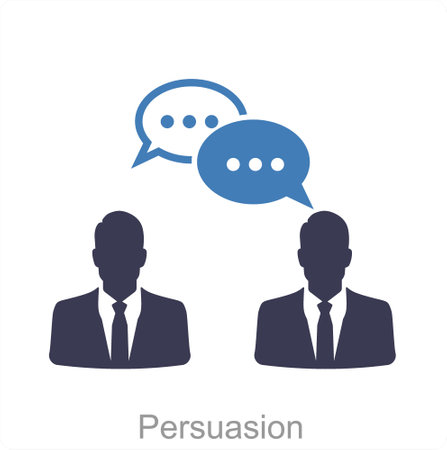 Persuasion and convincing icon conceptのイラスト素材