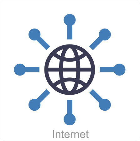Internet and domain icon conceptのイラスト素材