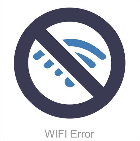 WIFI Error and wifi icon conceptのイラスト素材