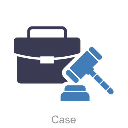 Case and office bag icon conceptのイラスト素材
