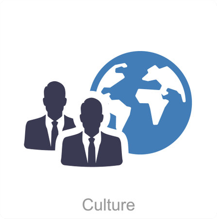 Culture and globe icon conceptのイラスト素材