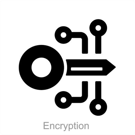 Encryption and data icon conceptのイラスト素材