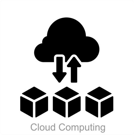 Cloud Computing and technology icon conceptのイラスト素材