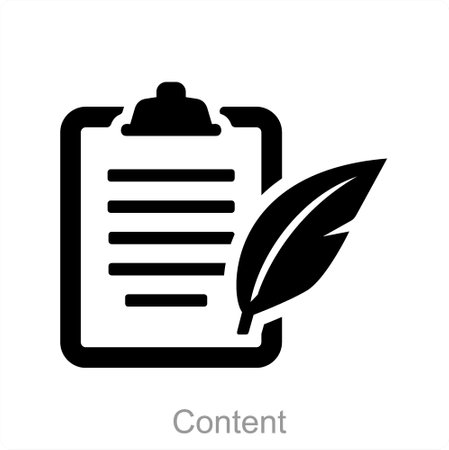 Content and writing icon conceptのイラスト素材