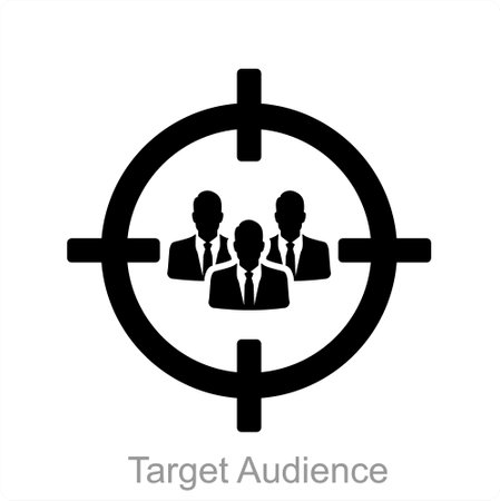 Target Audience and target icon conceptのイラスト素材