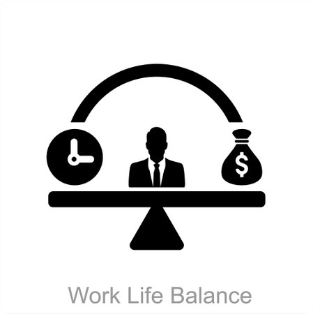 Work Life Balance icon conceptのイラスト素材