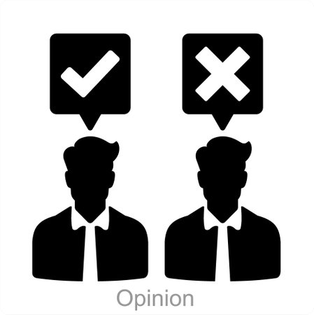 Opinion and conclusion icon conceptのイラスト素材