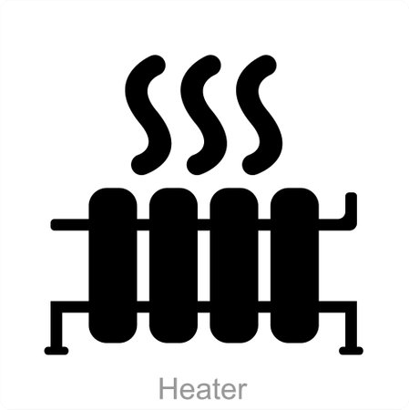 Heater and gyser icon conceptのイラスト素材