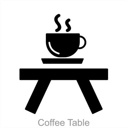 Coffee Table and desk icon conceptのイラスト素材