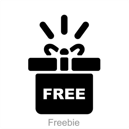 Freebie and free icon conceptのイラスト素材