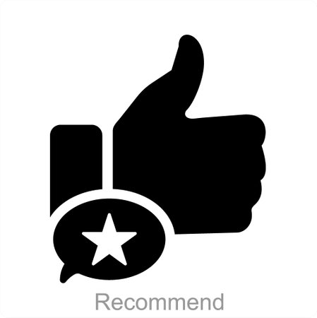 Recommend and comment icon conceptのイラスト素材