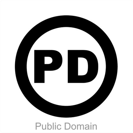 Public Domain and public icon conceptのイラスト素材