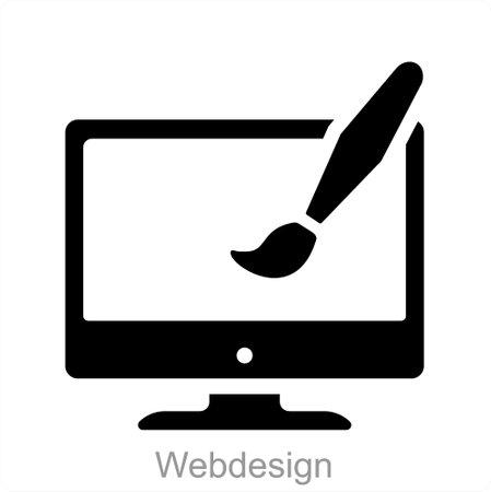 Webdesign and web icon conceptのイラスト素材