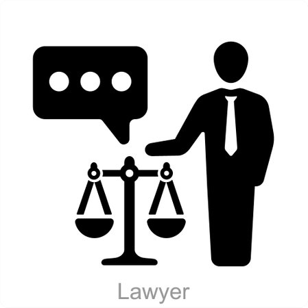 Lawyer and law icon conceptのイラスト素材