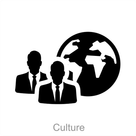 Culture and globe icon conceptのイラスト素材