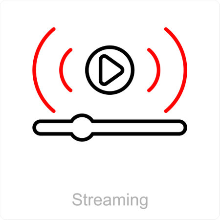 Streaming and movie icon conceptのイラスト素材