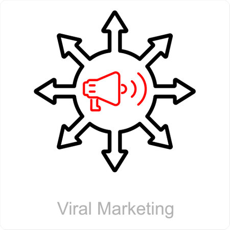 Viral Marketing and advertisement icon conceptのイラスト素材