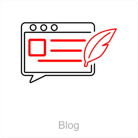 Blog and article icon conceptのイラスト素材