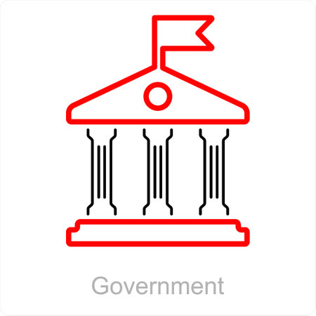 First Amendment and law icon conceptのイラスト素材