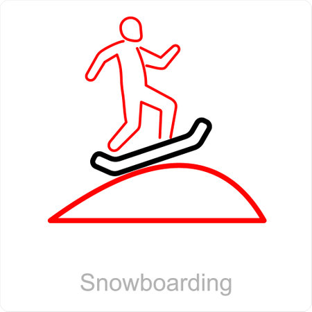 Snowboarding and shoe icon conceptのイラスト素材