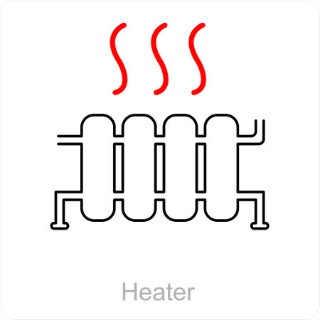 Heater and gyser icon conceptのイラスト素材