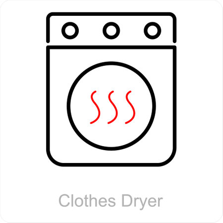 Clothes Dryer and clothes icon conceptのイラスト素材