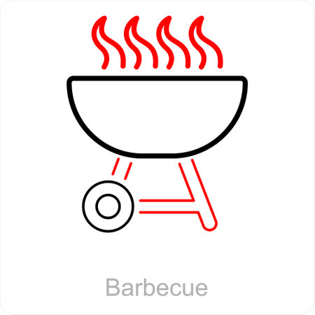 Barbecue and bbq icon conceptのイラスト素材