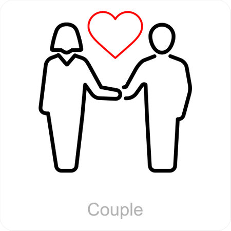 Couple and lovely couple icon conceptのイラスト素材