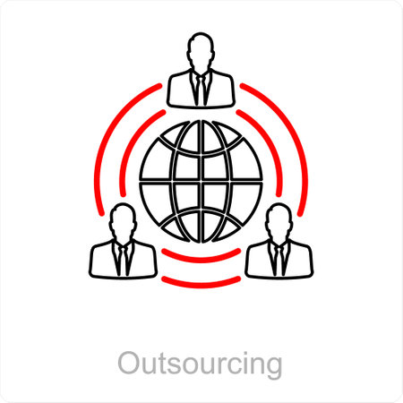 Outsourcing icon conceptのイラスト素材