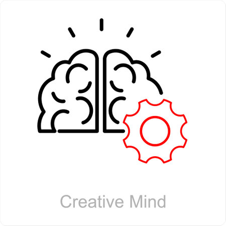 Creative Mind and idea icon conceptのイラスト素材