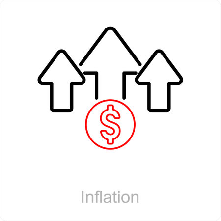 Inflation and money icon conceptのイラスト素材