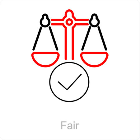 Fair abd legal icon conceptのイラスト素材