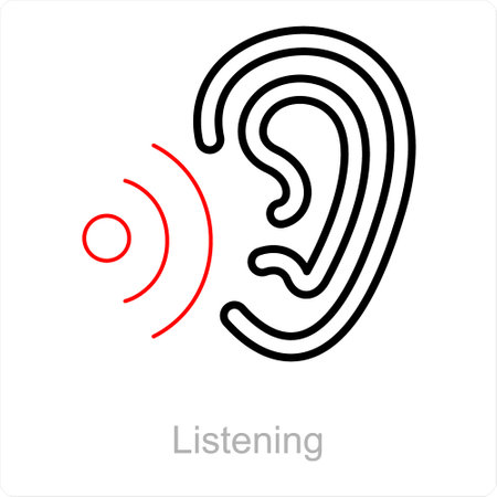 Listening and hear icon conceptのイラスト素材