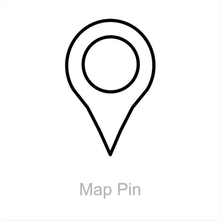 Map Pin and pin icon conceptのイラスト素材