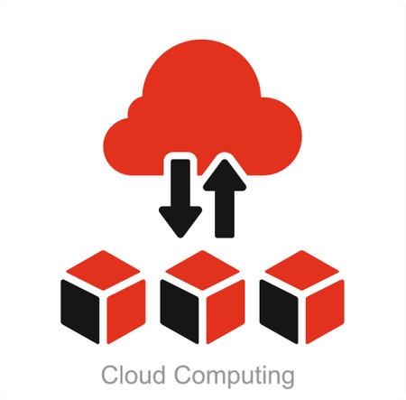 Cloud Computing and technology icon conceptのイラスト素材