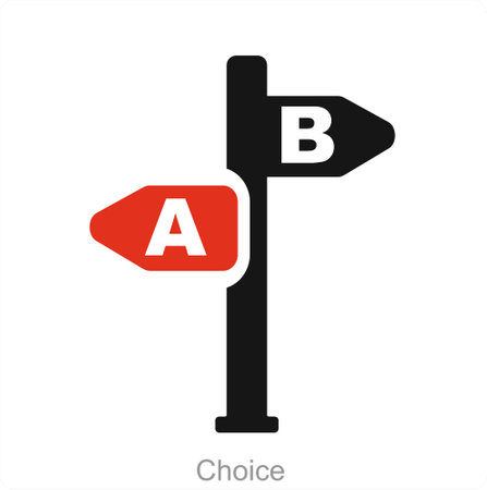 Choice and way icon conceptのイラスト素材